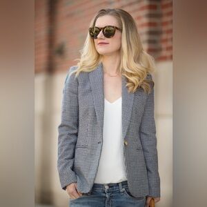 J. CREW Houndstooth Campbell Blazer